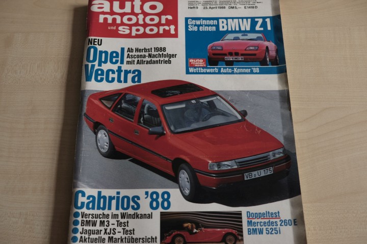 Deckblatt Auto Motor und Sport (09/1988)
